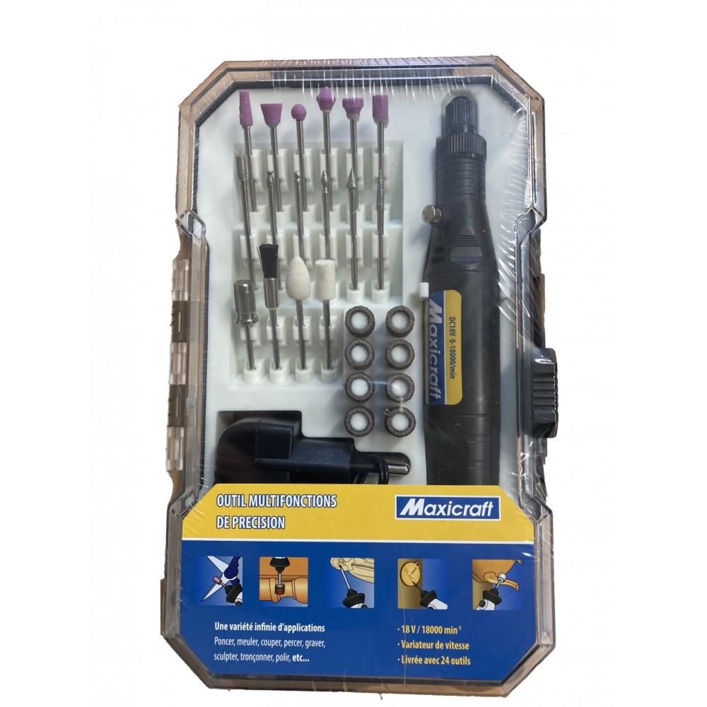 MAXICRAFT Outil rotatif multifonctions de précision 18 V - en coffret – Matériel de jardin