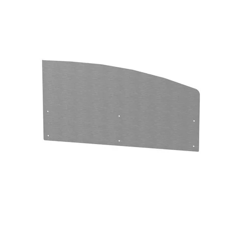 Espace vert utile：Crédence courbe droite coloris gris en inox Le Marquier - 80 x 1,5 x 40,6 cm