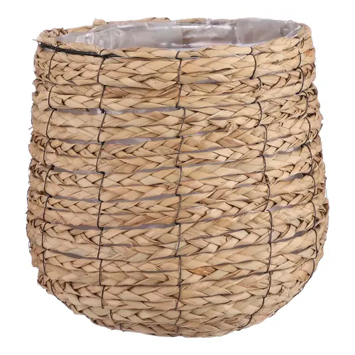 L’essentiel pour le jardin:Panier rond coloris marron en jute Avalon Mica Decorations - 31 x Ø 30 cm
