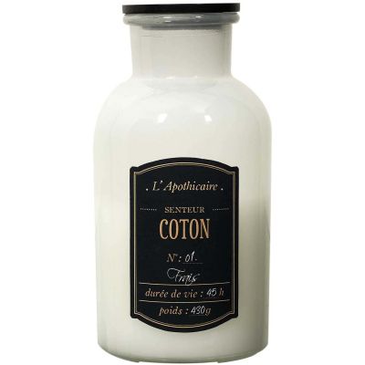 Bougie parfumée fiole Alchimiste 20 cm (Senteur coton)