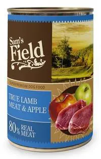 Pour compléter vos extérieurs:Boîte de pâtée pour chien à l'agneau et aux pommes - Sam's Field 400 g