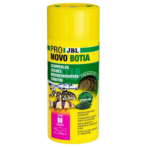Pratique dehors：Comprimés alimentaires pour loches JBL Pronovo Botia Tab M - 250 ml