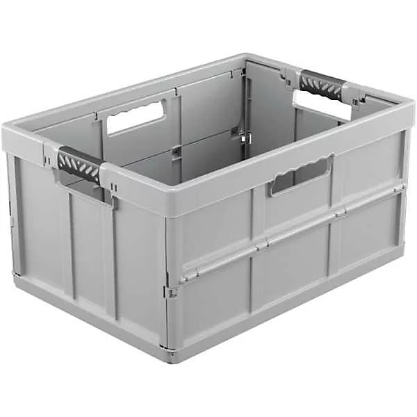 Caisse Pliante Pleine Solide 45 litres – Gris