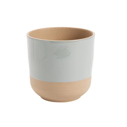 Choix nature:Cache-pot en grès Sandstone coloris gris - Ø 25 x H 25 cm