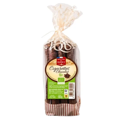 Pour vos projets：Cigarettes chocolat bio Biscuits les Saules - 180 g