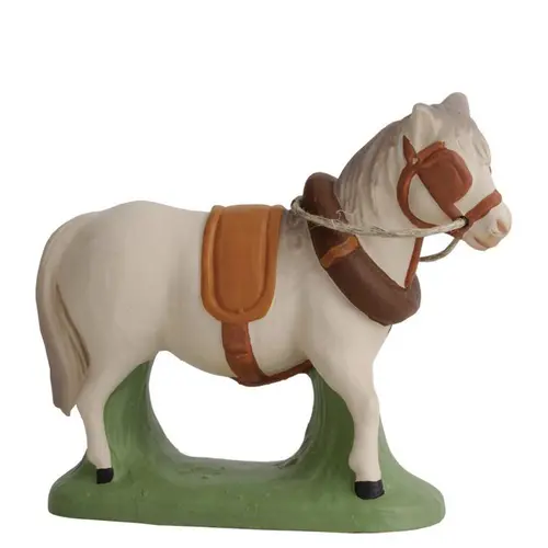 Style pour le jardin:Animal de crèche de Noël cheval de trait Santons Escoffier - 7 cm