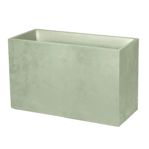 Jardin déco:Muret en plastique coloris vert amande Poetic Basalt - 99,5 x 39,5 x 60 cm