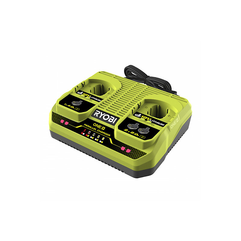 Chargeur simultané 2 ports 18V RYOBI – 2, 0 et 4,0Ah