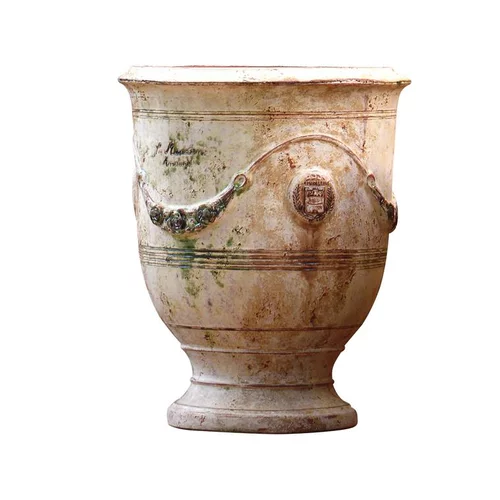 Jardin et confort:Vase Anduze patine en terre cuite H 55 x Ø 45 cm