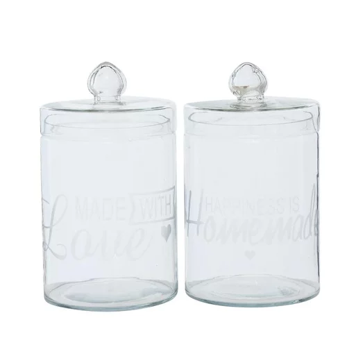 Extérieur confort：Bonbonnière coloris transparent en verre Cook - Ø 12 cm