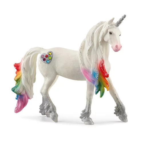 Esprit végétal：Licorne arc-en-ciel mâle multicolore Schleich Bayala - 15 cm