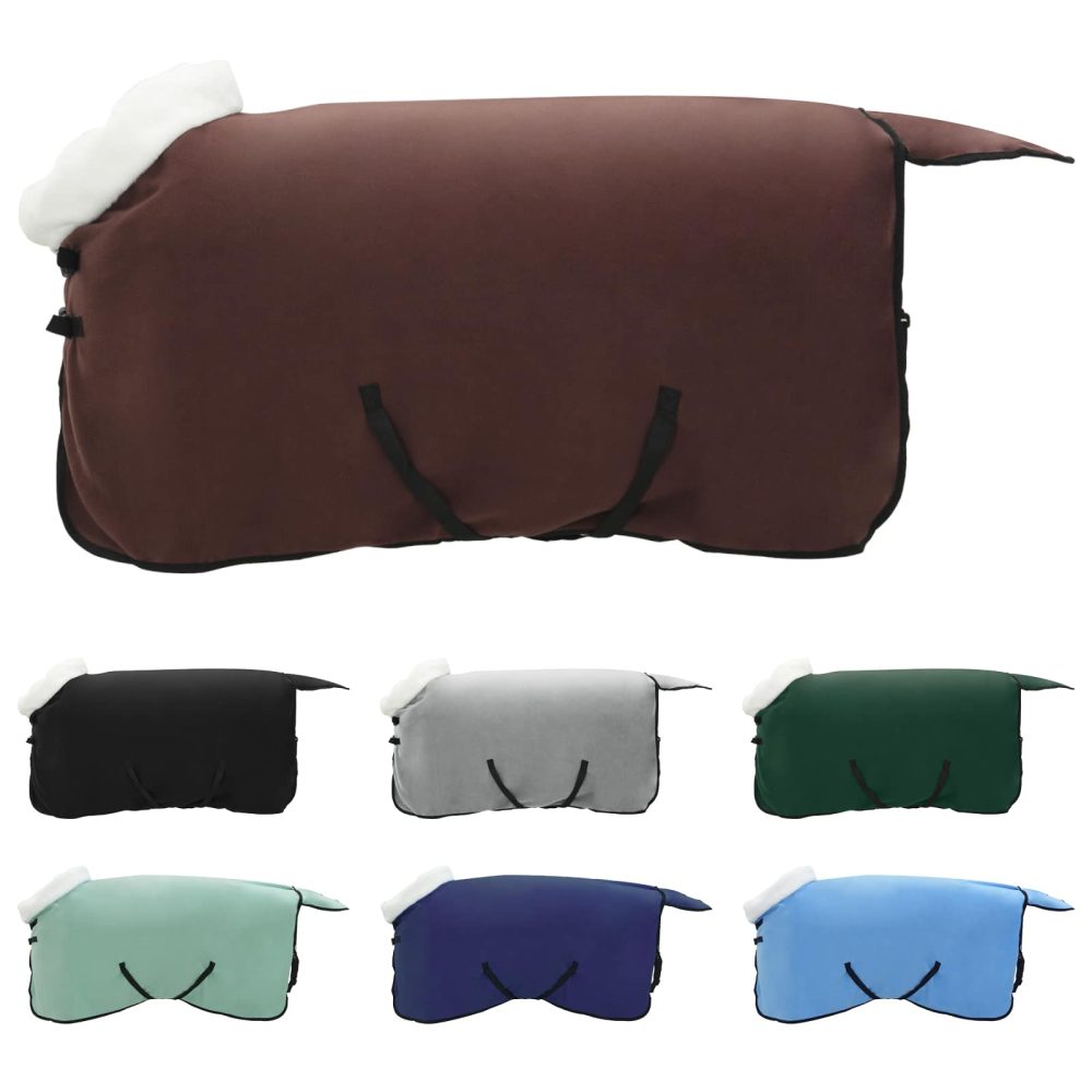 vidaXL Couverture Équine Brun Foncé Complet 105 cm Fleece polaire