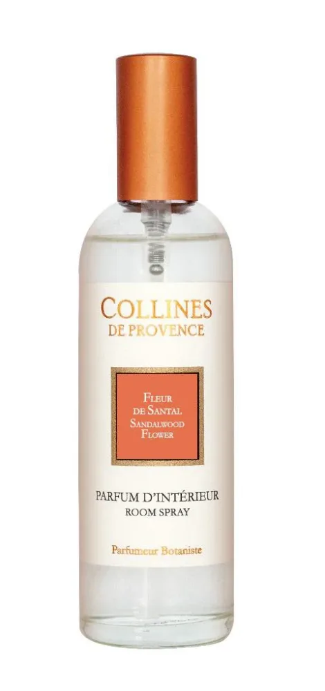 À découvrir au jardin：Parfum d’intérieur en flacon spray Collines de Provence Fleur de Santal - 100 ml