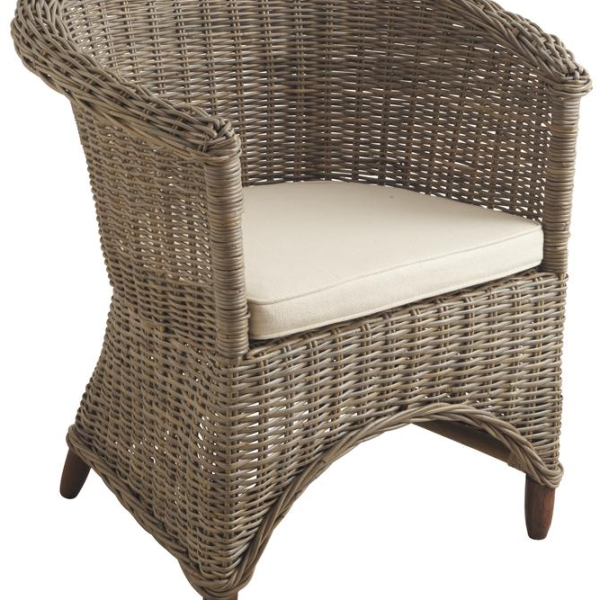 Fauteuil poelet gris Ara