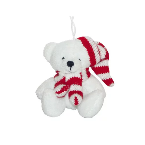 Jardin & extérieur:Peluche ours blanc écharpe bonnet rayé rouge