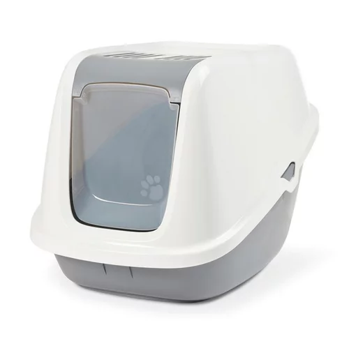Essentiel maison：Maison de toilette pour chat Nestor Giant coloris blanc en plastique