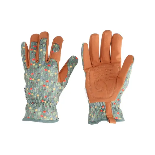 Pratique au jardin：Gant Judy coloris vert en cuir et toile Blackfox - taille 8