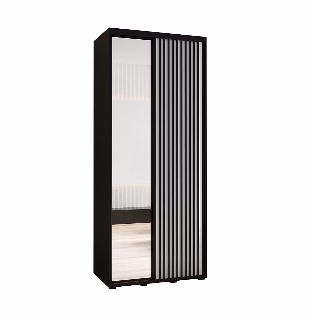 Armoire Lanko 2 a portes coulissantes H. 235 – 2 x L. 110 x P. 60 2 portes