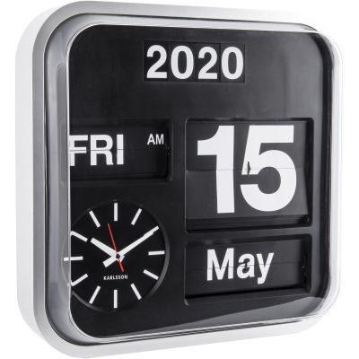 Horloge vintage Big Flip 43 cm (Argent)