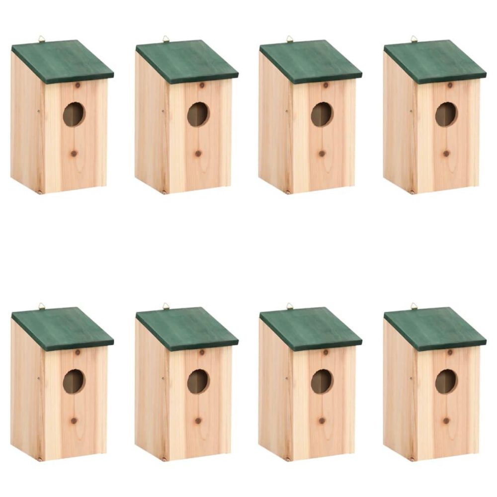 VIDAXL Nichoirs 8 pcs bois 12x12x22 cm