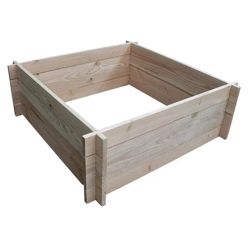 Jardin extérieur：Potager carré brut haut botanic® - 90 x 90 x 32 cm