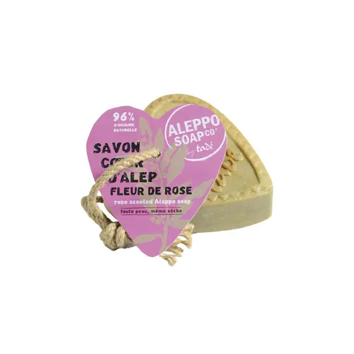 Idée utile:Savon cœur parfum fleur de rose Tadé Méditerranée - 150 g