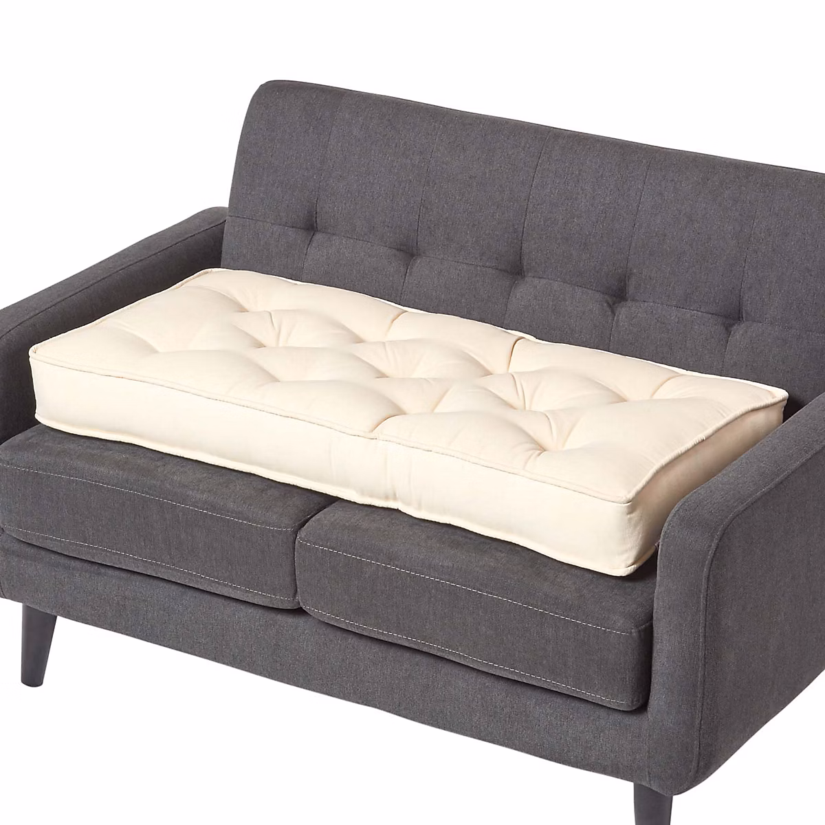 Coussin rehausseur pour canapé en coton – crème, HOMESCAPES