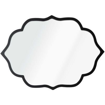 Miroir en verre et MDF 30 x 42 cm Velvet (Noir)