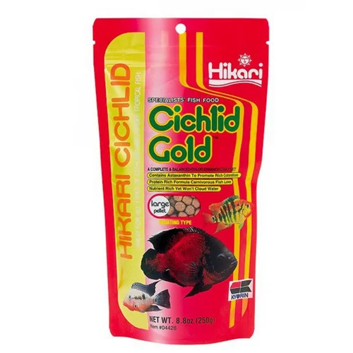 Bien pratique à l’extérieur：Nourriture poissons aquarium enrichie - HIKARI AQUARIUM Cichlid Gold Large - 250g
