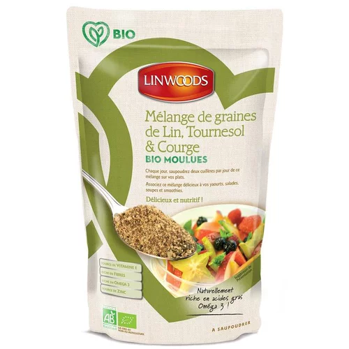 Pour votre espace extérieur:Graines de lin tournesol et courge moulues 200g