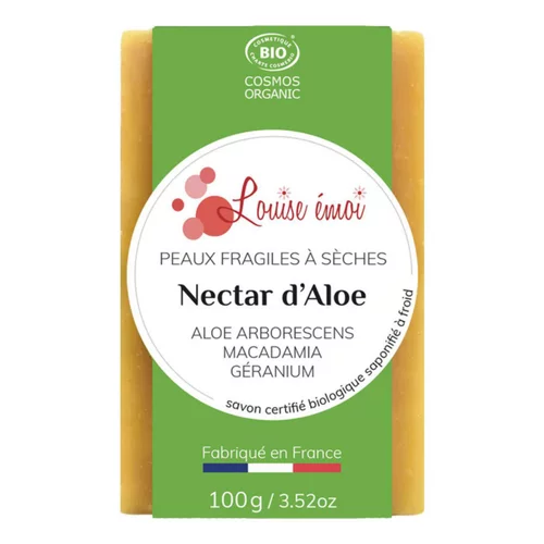 Jardin chez vous：Savon solide "Nectar d'aloé" huile de macadamia et aloé vera - 100g