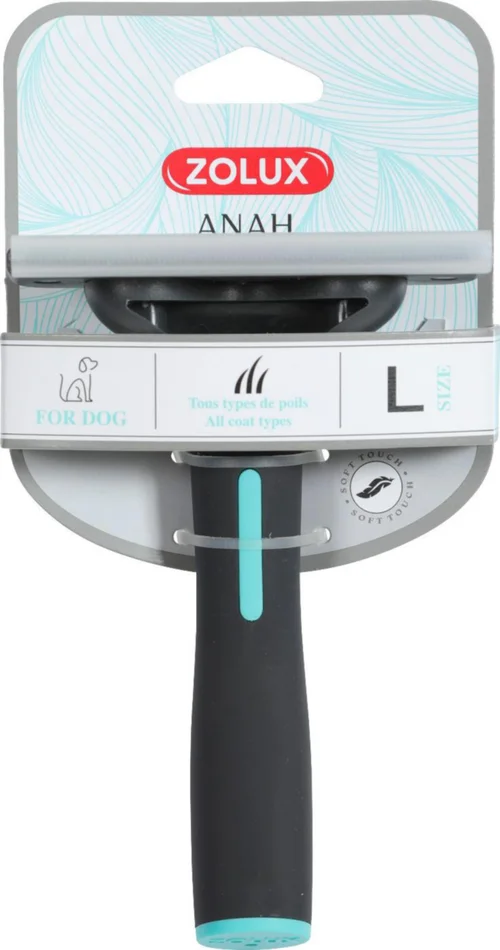 Jardin et solutions:Brosse pour chien coloris gris Super Brush Zolux ANAH - Taille L