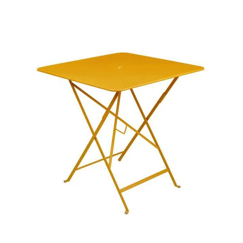 Essentiel maison：Table pliante coloris jaune en acier Bistro Fermob - 71 x 71 x 74 cm