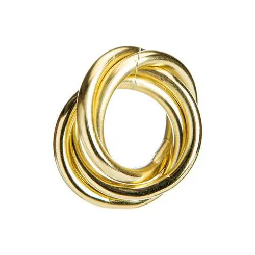 Pour vos espaces verts：Rond de serviette 3 anneaux en métal doré - Ø 6 cm