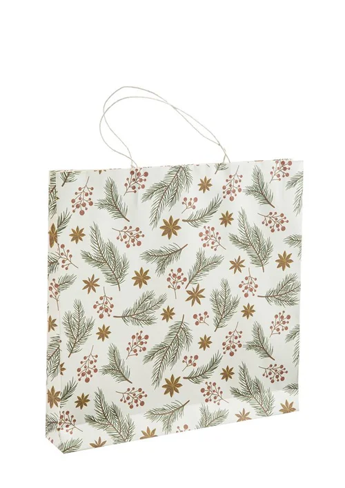 Au quotidien：Sac cadeau pin coloris multicolore en papier - 35,5 x 35,5 x 15 cm