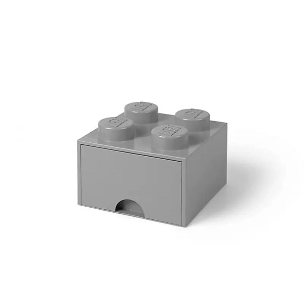 Brique de Rangement LEGO 1 tiroir 4 tenons – Gris