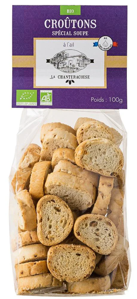 Jardin quotidien:Sachet de croûtons bio ail Chanteracoise - 100 g