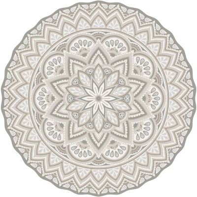 Tapis intérieur extérieur en vinyle Mandala (100 cm)