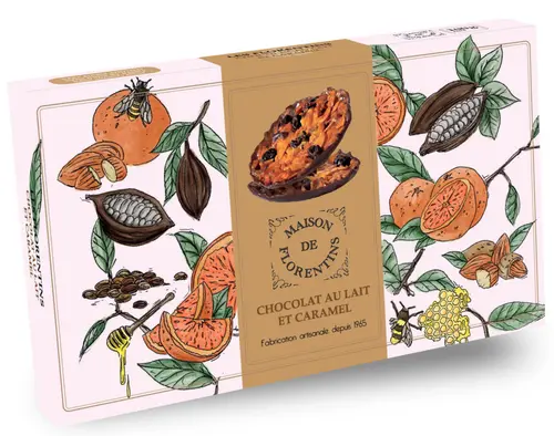 Pour vos espaces verts:Florentins chocolat au lait et caramel beurre salé Maison de Florentins - 100 g