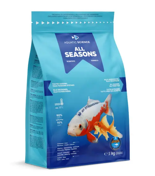 Simple pour le jardin:Nourriture annuelle pour poisson d'étang de minimum 7 cm de long Aquatic Science All Seasons - Taille S sac de 5 kg