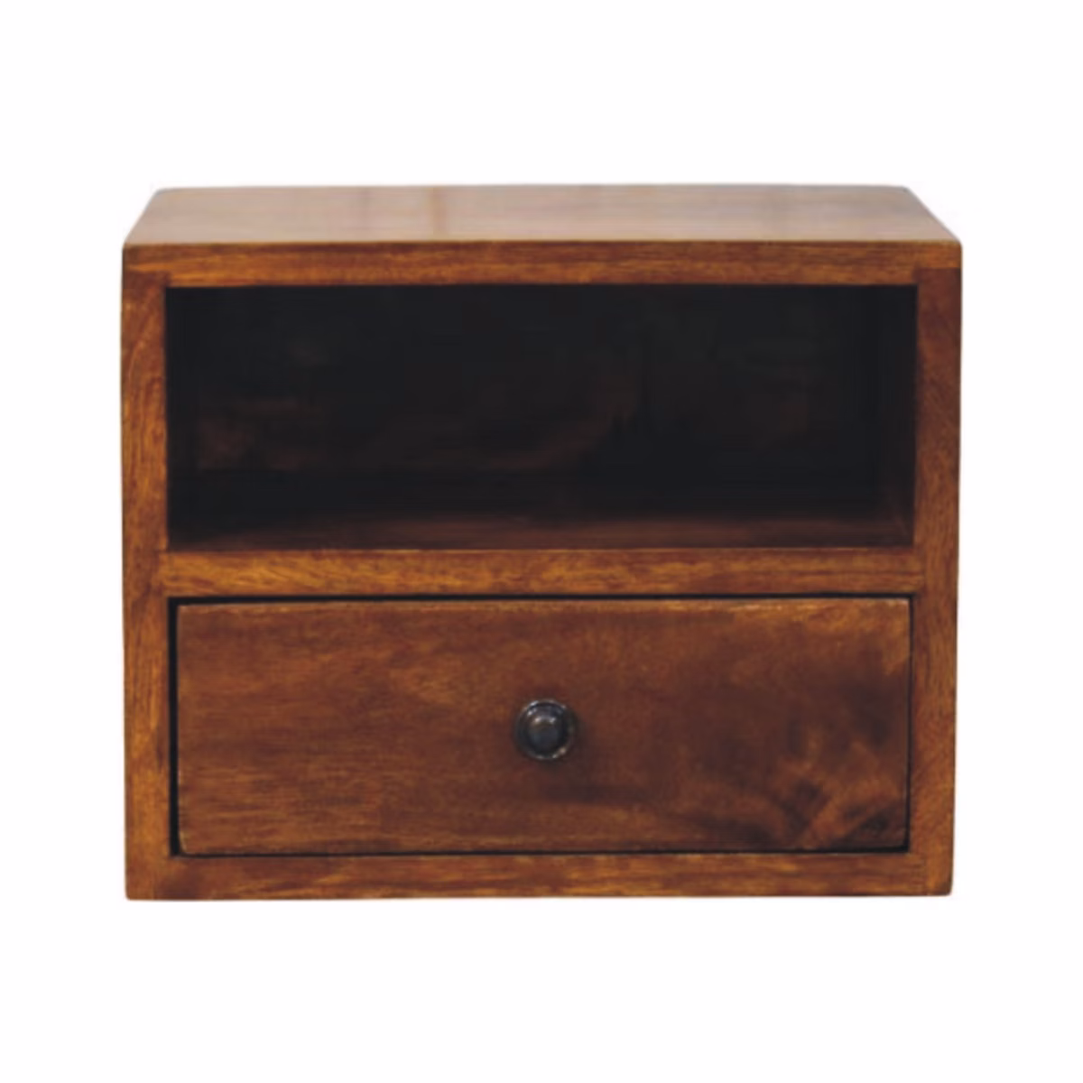 Artisan Furniture Bois massif Solis 1 tiroir châtaignier table de chevet à fixation murale – Réf. TCTBNBRKC1342466374