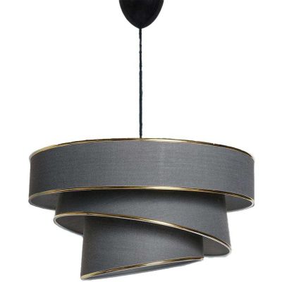 Suspension en métal et coton Couper (Anthracite, doré)
