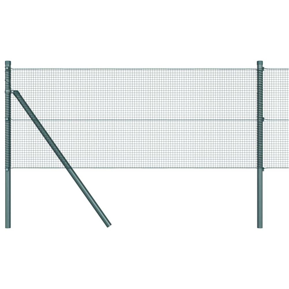 vidaXL Clôture en fils soudés pour fixation au sol 50 x 0,5 m Vert